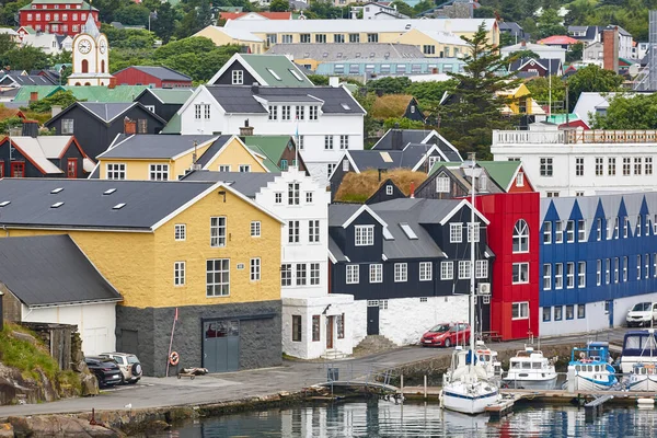 Hoofdstad Van Feroe Eilanden Torshavn Haven Centrum Streymoy Zuidelijk Gebied — Stockfoto