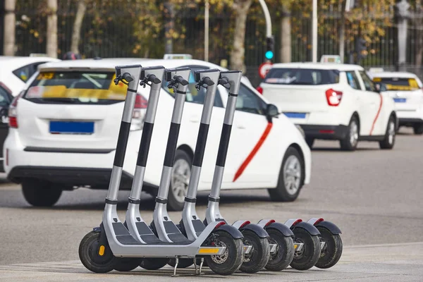 Electric Scooters Vehicles City Urban Mobility Sustainable Energy — Φωτογραφία Αρχείου