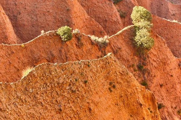 Górski Szczegół Badlands Erotyczny Krajobraz Las Carcavas Guadalajarze Hiszpania — Zdjęcie stockowe