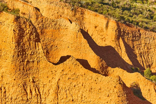 Górski Szczegół Badlands Erotyczny Krajobraz Las Carcavas Guadalajarze Hiszpania — Zdjęcie stockowe