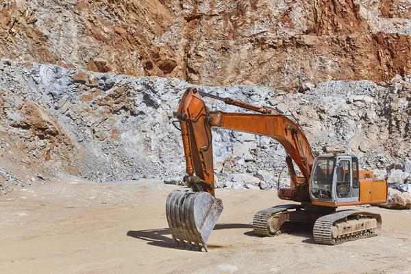 Pelle Lourde Sur Une Carrière Machines Excavation Terrien — Photo