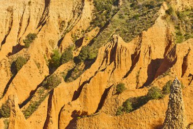 Çorak Topraklar Vadisi Erotik manzara. Las Carcavas, Guadalajara. İspanya