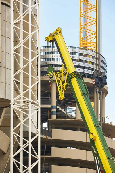 Grue Télescopique Dans Ville Industrie Génie Construction — Photo