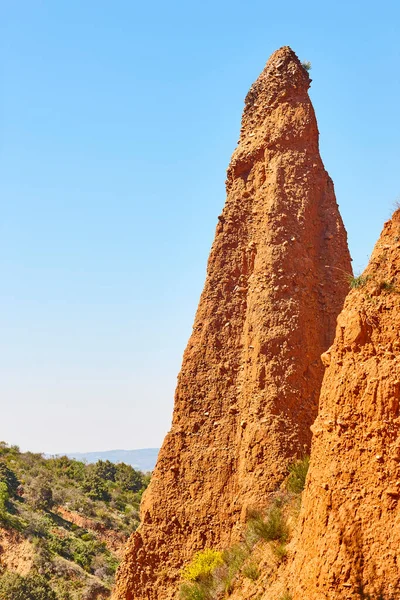 バッドランズ煙突の詳細 侵食された風景 グアダラハラのラス カルカヴァ スペイン — ストック写真