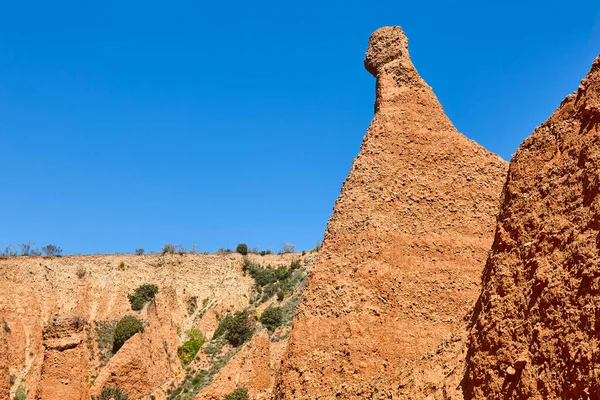 Badlands Chimney Eroded Landscape Las Carcavas Guadalajara Spain — Stock Photo, Image