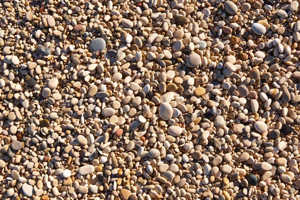 Mittelmeerküste Kieselstrand Natürliche Strukturierte Hintergrund Niemand — Stockfoto