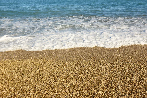 Средиземноморский Галечный Пляж Синее Море Валенсии Испания — стоковое фото