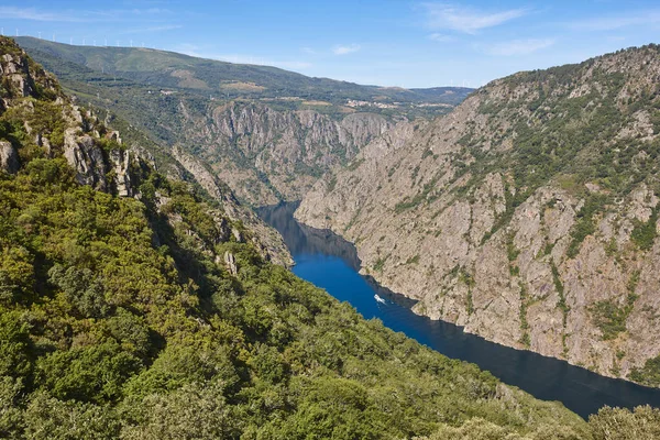 Ribeira Sacra Sil River Canyon Boat Galicia Spain — Stock Photo, Image