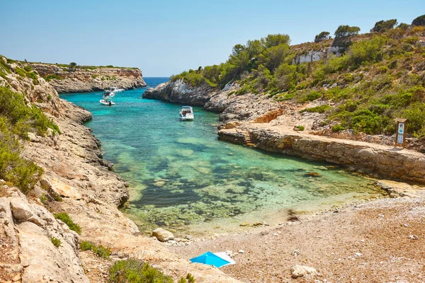 Mallorca Turkuaz Sular Virgili Koyu Akdeniz Kıyı Şeridi Spanya — Stok fotoğraf