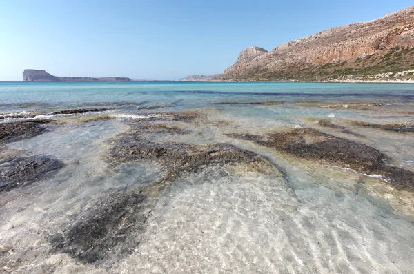 Balos strand på Kreta. Middelhavet landskab. Grækenland - Stock-foto