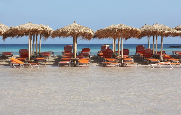Elafonisi plaży na Krecie. turkus wody. Grecja — Zdjęcie stockowe