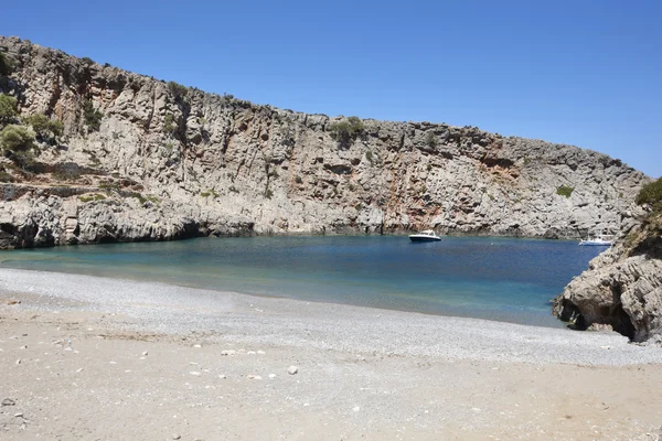Залив Состис. Критский пляж. Средиземноморье. Греция — стоковое фото