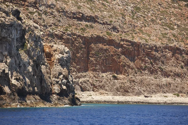 Gramvousa Yarımadası'nda Girit kıyı şeridi. Yunanistan — Stok fotoğraf