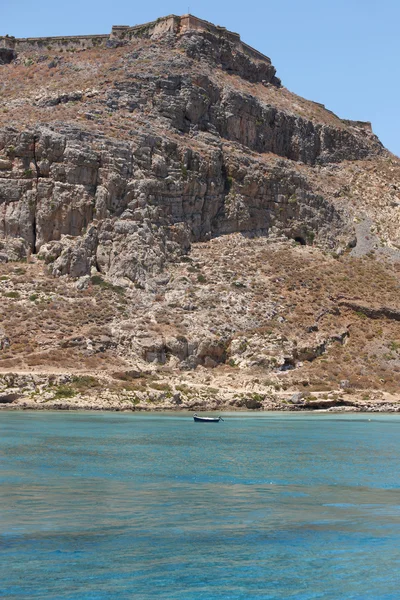 Venetianska slott på imeri gramvousa bay. Kreta. Grekland — Stockfoto