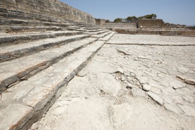 Girit'te phaestos minoan Saray şehir kalıntıları. Yunanistan