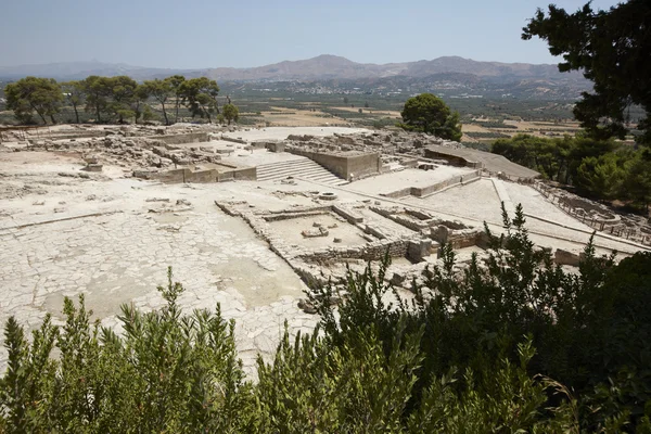 Girit'te phaestos minoan Saray şehir kalıntıları. Yunanistan — Stok fotoğraf