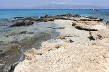 Chrysi Girit Adası plaj. Yunanistan