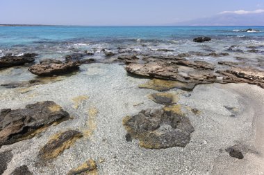 Chrysi Girit Adası plaj. Yunanistan