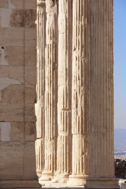 Atina akropolisi. erechtheion sütun. Yunanistan