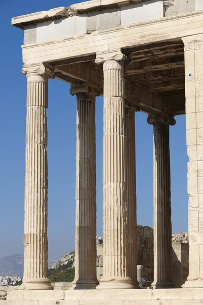 Афінський Акрополь. erechtheion стовпців. Греція — стокове фото