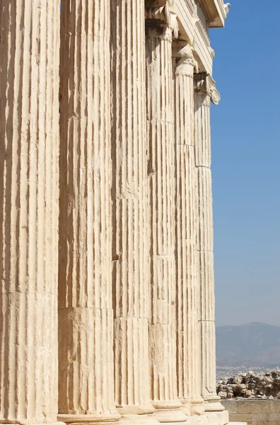 Афінський Акрополь. erechtheion стовпців. Греція — стокове фото