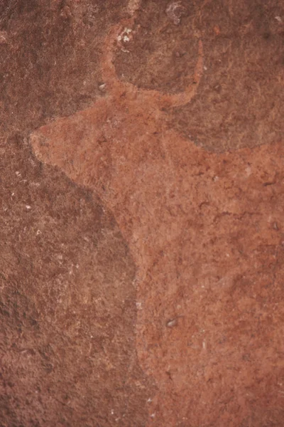 Cabeza de toro pintura rupestre antigua en una cueva. España — Foto de Stock