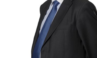 Erkek takım elbise ayrıntılı beyaz izole