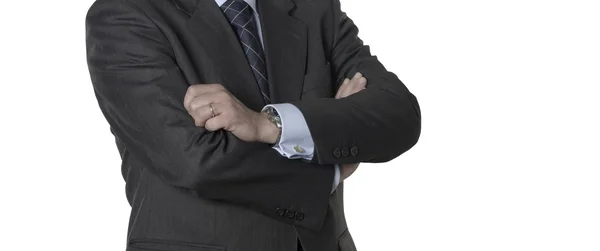 Hombre en traje detalle aislado en blanco —  Fotos de Stock