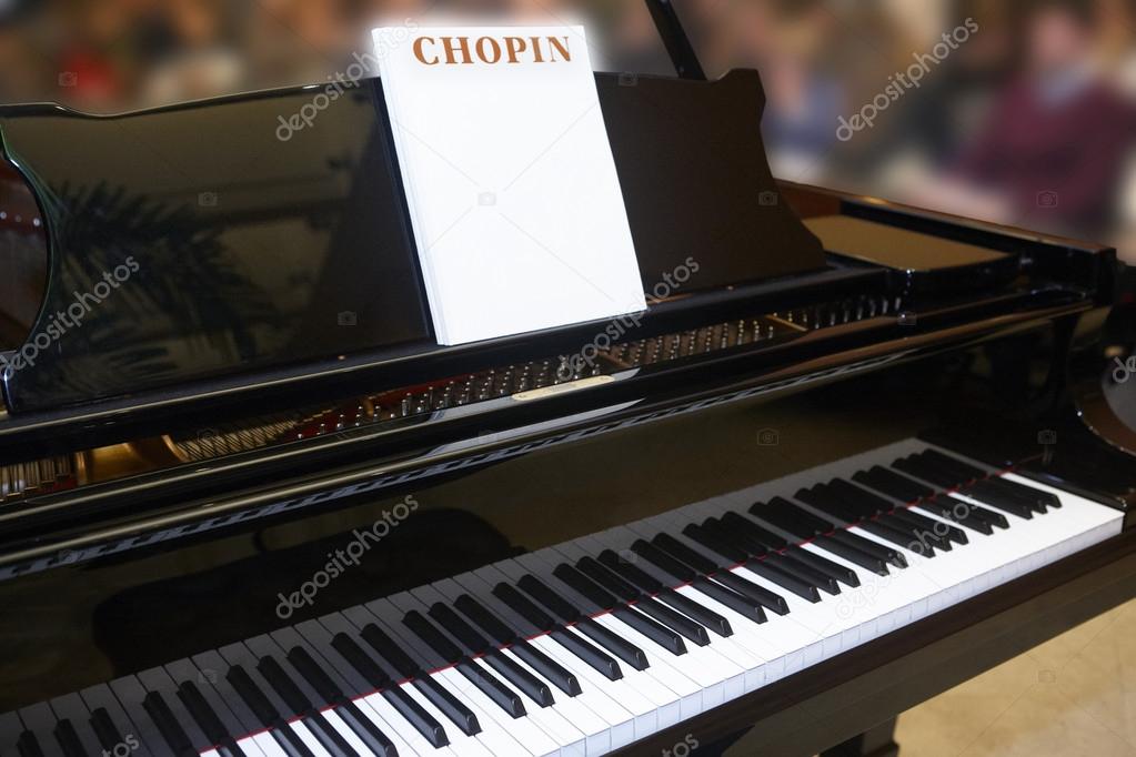 Chopin classical musical score with piano and background