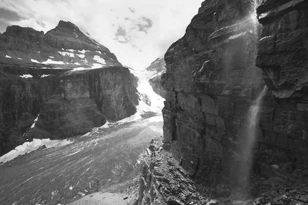 Vlakte van zes gletsjers in de Rocky Mountains. Canada — Stockfoto