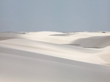 Dunes and lakes landscape in Lencois Maranhenses. Brazil clipart