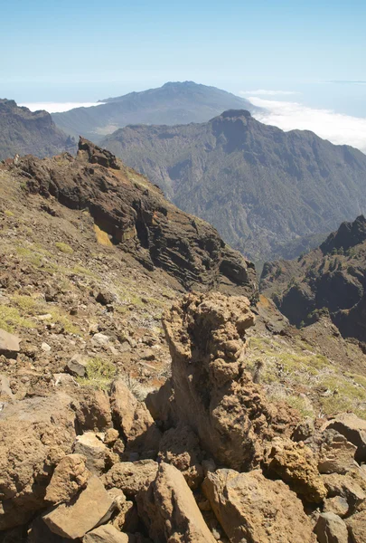 Vulkaniska landskapet i La Palma. Caldera de Taburiente. Spanien — Stockfoto