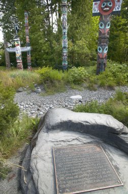 Hint totem direkleri Vancouver. British Columbia. Kanada.