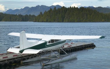Nanaimo, deniz uçağı ile manzara. Vancouver. Kanada