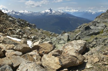 Whistler manzara kayalar ve dağlar. British Columbia. C