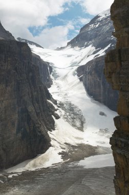 Düz, altı buzullar Kanada manzara. Alberta. Kanada