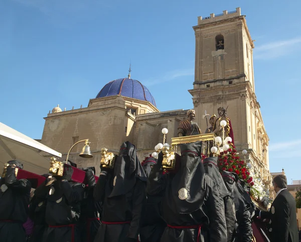 Procissão de Páscoa em Elche, Alicante, Valência. Espanha — Fotografia de Stock