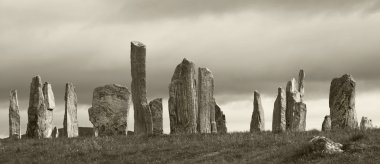 İskoçya'da Dikilitaş Tarih öncesi site. Callanish. Lewis Isle