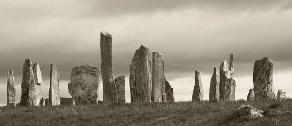İskoçya'da Dikilitaş Tarih öncesi site. Callanish. Lewis Isle — Stok fotoğraf
