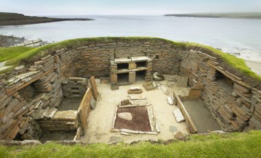 Orkney İskoç Tarih öncesi site. Skara Brae. İskoçya