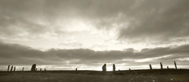 Ring of Brodgar. Prehistoric stone circle in Orkney. Scotland clipart