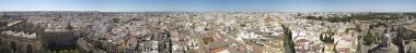 Panoramik Sevilla şehir La Giralda Kulesi'nden. İspanya