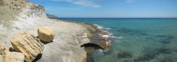 Mediterranean stone coastline in Almeria, Spain — Stock Photo, Image