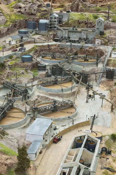 Old gold mining exploitation method miniature model — Stock Photo, Image