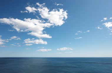 Akdeniz İspanyol sahil şeridi görünümünde. Valencia, İspanya