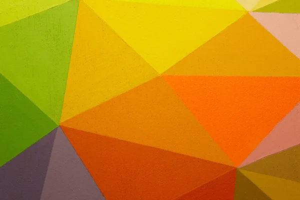 Painted multicolored background with geometric lines