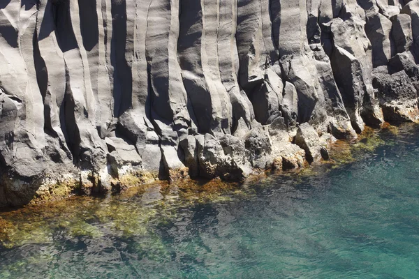 Azores basalt coastline in Sao Jorge. Faja do Ouvidor. Portugal — Stock Photo, Image