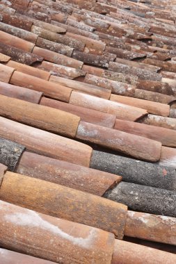 Eski kil kiremit çatı detay dikey biçimde