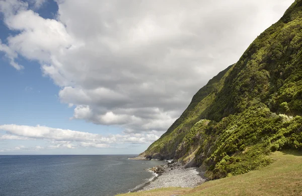 Paesaggio costiero delle Azzorre nell'isola di Sao Jorge con oce atlantica — Foto Stock