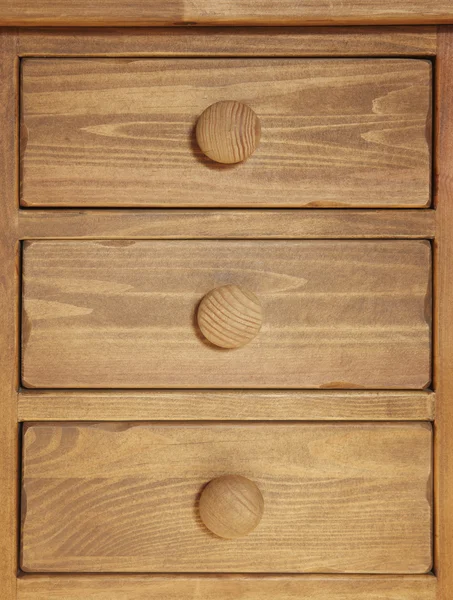 Rustikale Holzschublade in warmem Ton. vertikales Format — Stockfoto